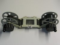 Pulled-up microfilm of a manuscript