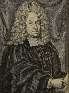 Porträt von Grünenberg, Johann Peter  (Die Gelehrte Fama, welche den gegenwärtigen Zustand der gelehrten Welt und sonderlich derer deutschen Universitäten entdecket., 1714, 31. T., ungez. Bl. am Anf. d. Stückes. [Zuschnitt auf Schmuckrahmen])