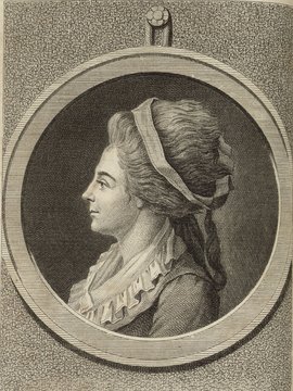 Porträt von Witthöft, Christine Henriette  (Litteratur- u. Theater-Zeitung., 1784, 4. T., ungez. Bl. am Anf. d. 4. Teils. [Zuschnitt auf Schmuckrahmen])
