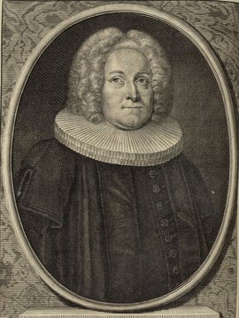 Porträt von Krüsike, Johann Christoph  (Deutsche Acta Eruditorum., 1737, 212. T., ungez. Bl. vor S. 533. [Zuschnitt auf Schmuckrahmen])