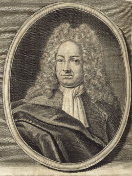 Porträt von Wolff, Christian von  (Deutsche Acta Eruditorum., 1722, 80. T., ungez. Bl. vor S. 531. [Zuschnitt auf Schmuckrahmen])