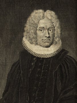 Porträt von Burg, Johann Friedrich  (Deutsche Acta Eruditorum., 1732, 170. T., ungez. Bl. vor S. 77. [Zuschnitt auf Schmuckrahmen])