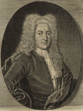 Porträt von Estor, Johann Georg  (Deutsche Acta Eruditorum., 1731, 159. T., ungez. Bl. vor S. 153. [Zuschnitt auf Schmuckrahmen])