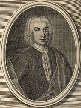 Porträt von Carpov, Jakob  (Zuverläßige Nachrichten von dem gegenwärtigen Zustande der Wissenschaften., 1748, 103. T., ungez. Bl. vor S. 468. [Zuschnitt auf Schmuckrahmen])