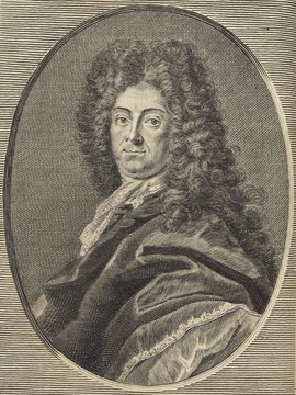 Porträt von Junius, Ulrich  (Deutsche Acta Eruditorum., 1723, 88. T., ungez. Bl. vor S. 229. [Zuschnitt auf Schmuckrahmen])