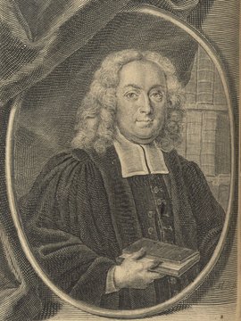 Porträt von Bél, Mátyás  (Deutsche Acta Eruditorum., 1729, 142. T., ungez. Bl. vor S. 693. [Zuschnitt auf Schmuckrahmen])