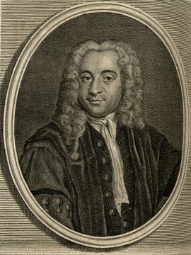 Porträt von Gorter, Johannes de  (Zuverläßige Nachrichten von dem gegenwärtigen Zustande der Wissenschaften., 1747, 93. T., ungez. Bl. vor S. 626. [Zuschnitt auf Schmuckrahmen])