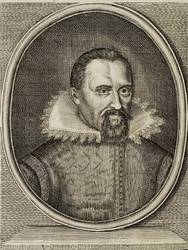 Porträt von Kepler, Johannes  (Neue Bibliothec oder Nachricht und Urtheile von neuen Büchern., 1713, 26. St., ungez. Bl. vor S. 461. [Zuschnitt auf Schmuckrahmen])