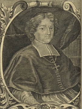 Porträt von Załuski, Andrzej Chryzostom  (Neuer Bücher-Saal der gelehrten Welt., 1713, 26. Oeffn., ungez. Bl. vor S. 74. [Zuschnitt auf Schmuckrahmen])