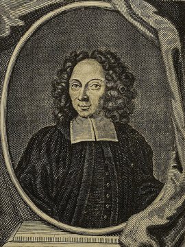 Porträt von Löscher, Valentin Ernst  (Die Gelehrte Fama, welche den gegenwärtigen Zustand der gelehrten Welt und sonderlich derer deutschen Universitäten entdecket., 1712, 23/24. T., ungez. Bl. am Anf. d. Stückes. [Zuschnitt auf Schmuckrahmen])