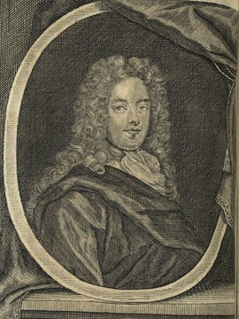 Porträt von Nelson, Robert  (Neuer Bücher-Saal der gelehrten Welt., 1716, 56. Oeffn., ungez. Bl. vor S. 553. [Zuschnitt auf Schmuckrahmen])