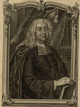 Porträt von Hassel, Johann Bernhard  (Zuverläßige Nachrichten von dem gegenwärtigen Zustande der Wissenschaften., 1750, 132. T., ungez. Bl. vor S. 848. [Zuschnitt auf Schmuckrahmen])