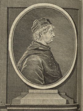 Porträt von Bessel, Gottfried  (Deutsche Acta Eruditorum., 1739, 234. T., ungez. Bl. vor S. 381. [Zuschnitt auf Schmuckrahmen])