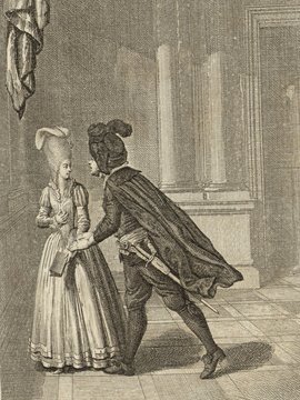 Porträt von Doebbelin, Caroline Maximiliane  (Litteratur- u. Theater-Zeitung., 1778, 1. T., zu S. 144. [Zuschnitt auf Schmuckrahmen])