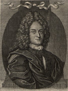 Porträt von Heumann, Christoph August  (Neue Bibliothec oder Nachricht und Urtheile von neuen Büchern., 1716, 49. St., ungez. Bl. vor S. 727. [Zuschnitt auf Schmuckrahmen])