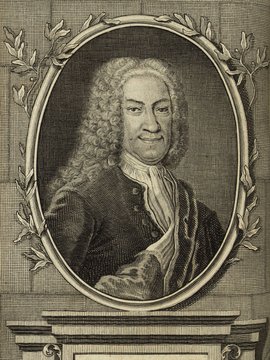 Porträt von Gribner, Michael Heinrich  (Deutsche Acta Eruditorum., 1735, 189. T., ungez. Bl. vor S. 609. [Zuschnitt auf Schmuckrahmen])