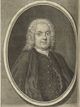 Porträt von Canz, Israel Gottlieb  (Deutsche Acta Eruditorum., 1739, 231. T., ungez. Bl. vor S. 153. [Zuschnitt auf Schmuckrahmen])