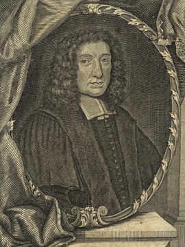 Porträt von Chauvin, Étienne  (Neuer Bücher-Saal der gelehrten Welt., 1714, 36. Oeffn., ungez. Bl. vor S. 817. [Zuschnitt auf Schmuckrahmen])