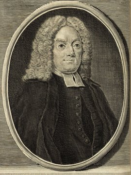 Porträt von Cyprian, Ernst Salomon  (Deutsche Acta Eruditorum., 1734, 183. T., ungez. Bl. vor S. 153. [Zuschnitt auf Schmuckrahmen])