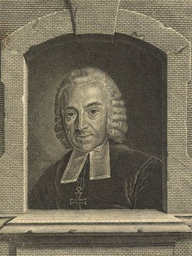 Porträt von Jerusalem, Johann Friedrich Wilhelm  (Allgemeine deutsche Bibliothek., 1772, 18. Bd., 1. St., ungez. Bl. am Anf. d. Bandes. [Zuschnitt auf Schmuckrahmen])