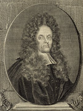 Porträt von Rechenberg, Adam  (Deutsche Acta Eruditorum., 1713, 16. T., ungez. Bl. vor S. 277. [Zuschnitt auf Schmuckrahmen])