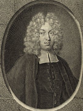 Porträt von Börner, Christian Friedrich  (Deutsche Acta Eruditorum., 1712, 4. T., ungez. Bl. vor S. 274. [Zuschnitt auf Schmuckrahmen])