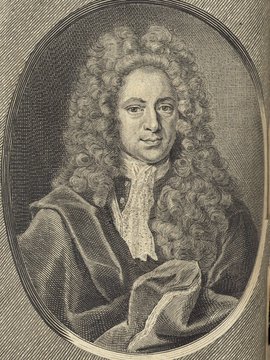 Porträt von Schwarz, Christian Gottlieb  (Deutsche Acta Eruditorum., 1723, 90. T., ungez. Bl. vor S. 381. [Zuschnitt auf Schmuckrahmen])