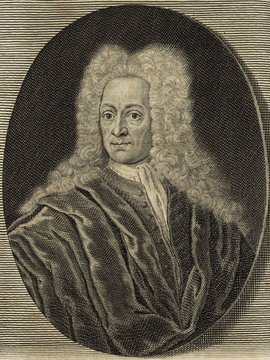 Porträt von Verdries, Johann Melchior  (Deutsche Acta Eruditorum., 1731, 158. T., ungez. Bl. vor S. 77. [Zuschnitt auf Schmuckrahmen])