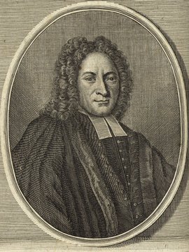 Porträt von Reimmann, Jacob Friedrich  (Deutsche Acta Eruditorum., 1735, 196. T., ungez. Bl. vor S. 229. [Zuschnitt auf Schmuckrahmen])