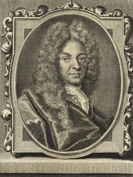 Porträt von Pfeffinger, Johann Friedrich  (Deutsche Acta Eruditorum., 1720, 67. T., ungez. Bl. vor S. 457. [Zuschnitt auf Schmuckrahmen])