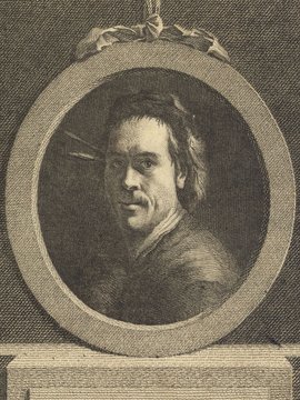 Porträt von Seybold, Christian  (Neue Bibliothek der schönen Wissenschaften., 1769, 8. Bd., 1. St., ungez. Bl. am Anf. d. Bandes. [Zuschnitt auf Schmuckrahmen])