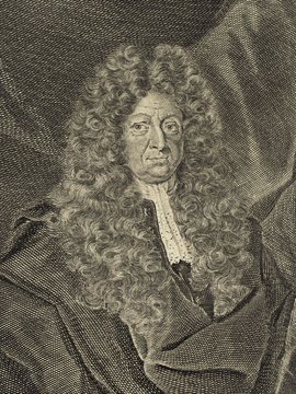 Porträt von Bohn, Johann  (Deutsche Acta Eruditorum., 1713, 13. T., ungez. Bl. am Anf. d. Bandes. [Zuschnitt auf Schmuckrahmen])