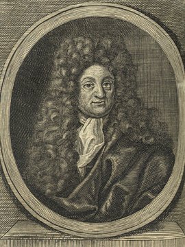 Porträt von Becmann, Johann Christoph  (Neue Bibliothec oder Nachricht und Urtheile von neuen Büchern., 1710, 5.St., ungez. Bl. vor S. 367. [Zuschnitt auf Schmuckrahmen])