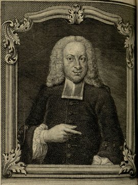 Porträt von Schutte, Rutger  (Zuverläßige Nachrichten von dem gegenwärtigen Zustande der Wissenschaften., 1750, 130. T., ungez. Bl. vor S. 696. [Zuschnitt auf Schmuckrahmen])