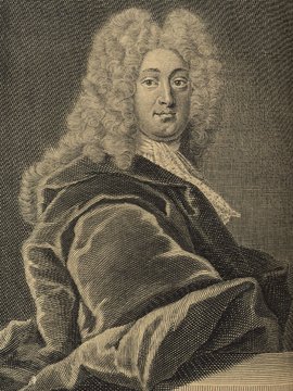 Porträt von Teichmeyer, Hermann Friedrich  (Deutsche Acta Eruditorum., 1729, 143. T., ungez. Bl. vor S. 769. [Zuschnitt auf Schmuckrahmen])