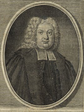 Porträt von Schmolck, Benjamin  (Deutsche Acta Eruditorum., 1736, 203. T., ungez. Bl. vor S. 761. [Zuschnitt auf Schmuckrahmen])