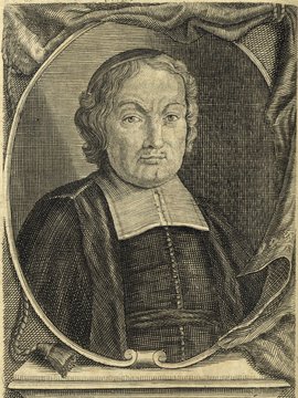 Porträt von Maimbourg, Louis  (Neuer Bücher-Saal der gelehrten Welt., 1714, 33. Oeffn., ungez. Bl. vor S. 589. [Zuschnitt auf Schmuckrahmen])