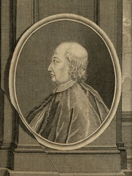 Porträt von Biscioni, Antonio Maria  (Zuverläßige Nachrichten von dem gegenwärtigen Zustande der Wissenschaften., 1740, 1. T., ungez. Bl. am Anf. d. Bandes [Zuschnitt auf Schmuckrahmen])
