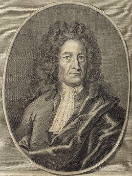 Porträt von Hoffmann, Friedrich  (Deutsche Acta Eruditorum., 1722, 82. T., ungez. Bl. vor S. 683. [Zuschnitt auf Schmuckrahmen])