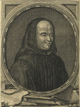 Porträt von Mabillon, Jean  (Neuer Bücher-Saal der gelehrten Welt., 1710, 4. Oeffn., ungez. Bl. vor S. 273. [Zuschnitt auf Schmuckrahmen])