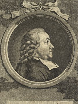 Porträt von Teller, Wilhelm Abraham  (Allgemeine deutsche Bibliothek., 1776, 28. Bd., 1. St., ungez. Bl. am Anf. d. Bandes. [Zuschnitt auf Schmuckrahmen])