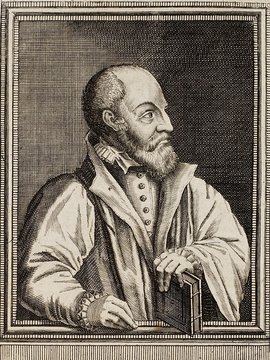 Porträt von Ramus, Petrus  (Neue Bibliothec oder Nachricht und Urtheile von neuen Büchern., 1714, 32. St., ungez. Bl. vor S. 81. [Zuschnitt auf Schmuckrahmen])