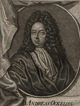 Porträt von Ockel, Andreas  (Neue Bibliothec oder Nachricht und Urtheile von neuen Büchern., 1716, 50. St., ungez. Bl. vor S. 819. [Zuschnitt auf Schmuckrahmen])