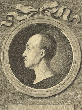 Porträt von Eberhard, Johann August  (Allgemeine deutsche Bibliothek., 1779, 37. Bd., 1. St., ungez. Bl. am Anf. d. Bandes. [Zuschnitt auf Schmuckrahmen])