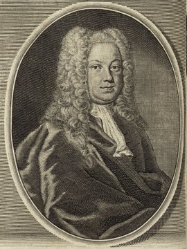 Porträt von Kayser, Johann Friedrich  (Deutsche Acta Eruditorum., 1736, 207. T., ungez. Bl. vor S. 153. [Zuschnitt auf Schmuckrahmen])