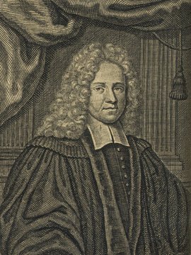 Porträt von Grabe, Johannes Ernst  (Neuer Bücher-Saal der gelehrten Welt., 1710, 2. Oeffn., ungez. Bl. vor S. 89. [Zuschnitt auf Schmuckrahmen])