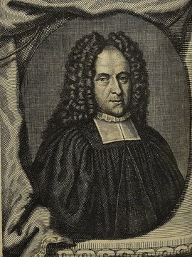Porträt von Ditzinger, Ludwig Carl  (Die Gelehrte Fama, welche den gegenwärtigen Zustand der gelehrten Welt und sonderlich derer deutschen Universitäten entdecket., 1716, 48. T., ungez. Bl. am Anf. d. Stückes. [Zuschnitt auf Schmuckrahmen])