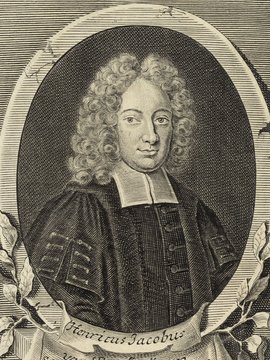 Porträt von Bashuysen, Heinrich Jakob von  (Deutsche Acta Eruditorum., 1714, 25. T., ungez. Bl. am Anf. d. Bandes. [Zuschnitt auf Schmuckrahmen])