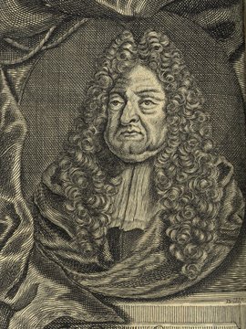 Porträt von Magalotti, Lorenzo  (Neuer Bücher-Saal der gelehrten Welt., 1714, 34. Oeffn., ungez. Bl. vor S. 666. [Zuschnitt auf Schmuckrahmen])