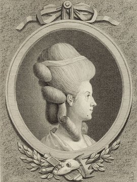 Porträt von Niklas, Sophia  (Litteratur- u. Theater-Zeitung., 1779, 3. T., ungez. Bl. am Anf. d. 3. Teils. [Zuschnitt auf Schmuckrahmen])
